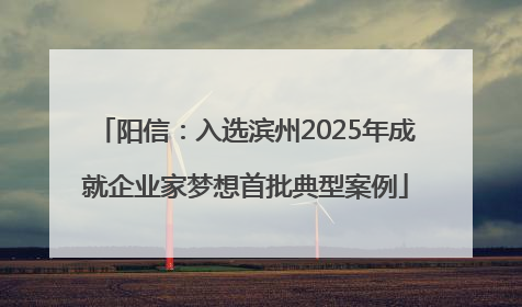 阳信：入选滨州2025年成就企业家梦想首批典型案例