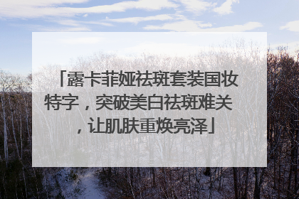 露卡菲娅祛斑套装国妆特字，突破美白祛斑难关，让肌肤重焕亮泽