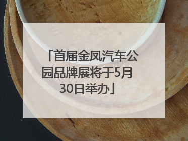 首届金凤汽车公园品牌展将于5月30日举办