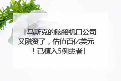 马斯克的脑接机口公司又融资了，估值百亿美元！已植入5例患者