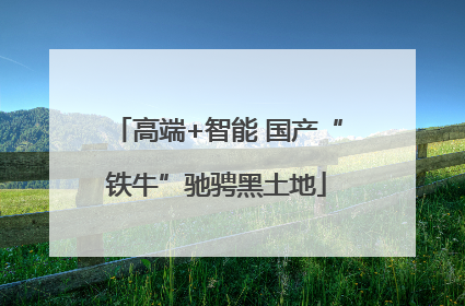 高端+智能 国产“铁牛”驰骋黑土地