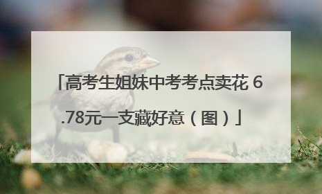 高考生姐妹中考考点卖花 6.78元一支藏好意（图）