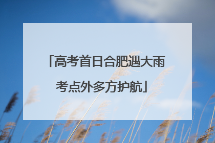 高考首日合肥遇大雨 考点外多方护航