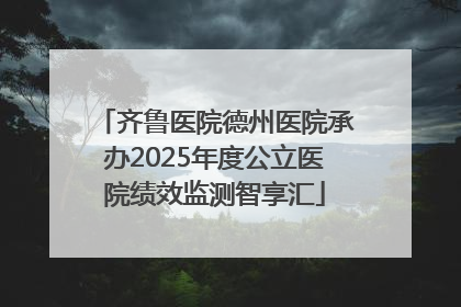 齐鲁医院德州医院承办2025年度公立医院绩效监测智享汇