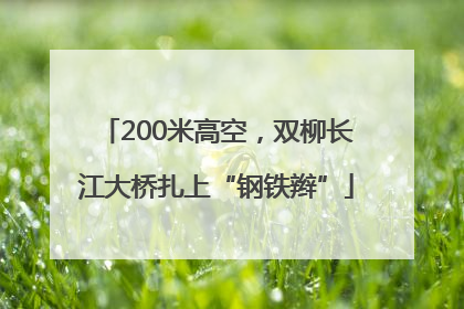 200米高空，双柳长江大桥扎上“钢铁辫”