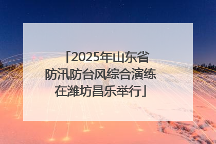 2025年山东省防汛防台风综合演练在潍坊昌乐举行