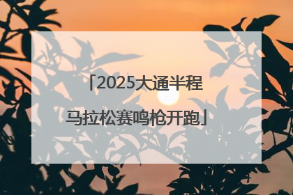 2025大通半程马拉松赛鸣枪开跑