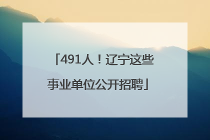 491人！辽宁这些事业单位公开招聘